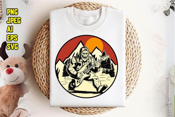 Bigfoot Graphic T-shirt Design SVG: Instant Apparel Appeal