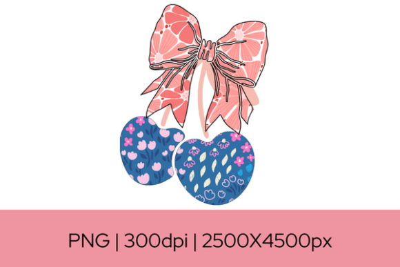 Cherry Coquette Bow Ribbon PNG: A Designer's Playful Accent