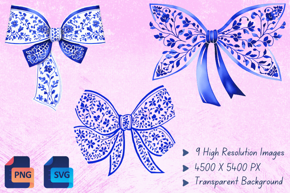 Coquette Chinoiserie Floral Bow Graphic: Autumn Elegance