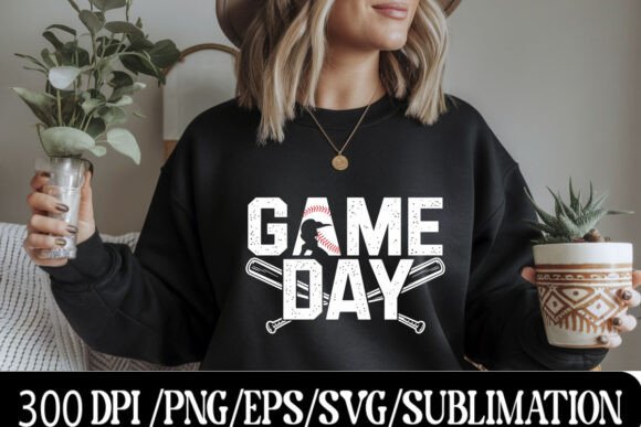 Game Day Baseball Graphic Design Png: Bold Typography for the Diamond