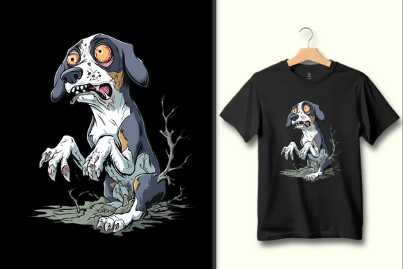 Unleash the Undead: The Zombie Dog Graphic for Bold Projects