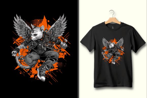 Unleashing the Third Eye Cat Angel PNG Graphic Artwork